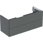 Mueble bajo Geberit serie ONE para lavabo, con dos cajones: Ancho de lavabo=120cm, Lava, Cubierto mate